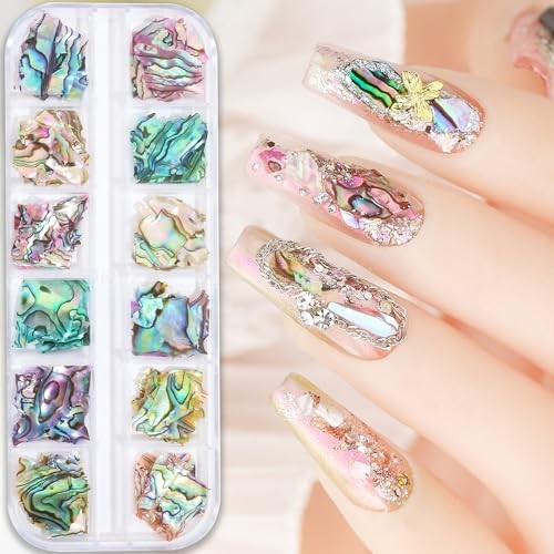 3D Nail Art Glitter Sequins Irregular Thin Flakes Nail Abalone Seashell Slices