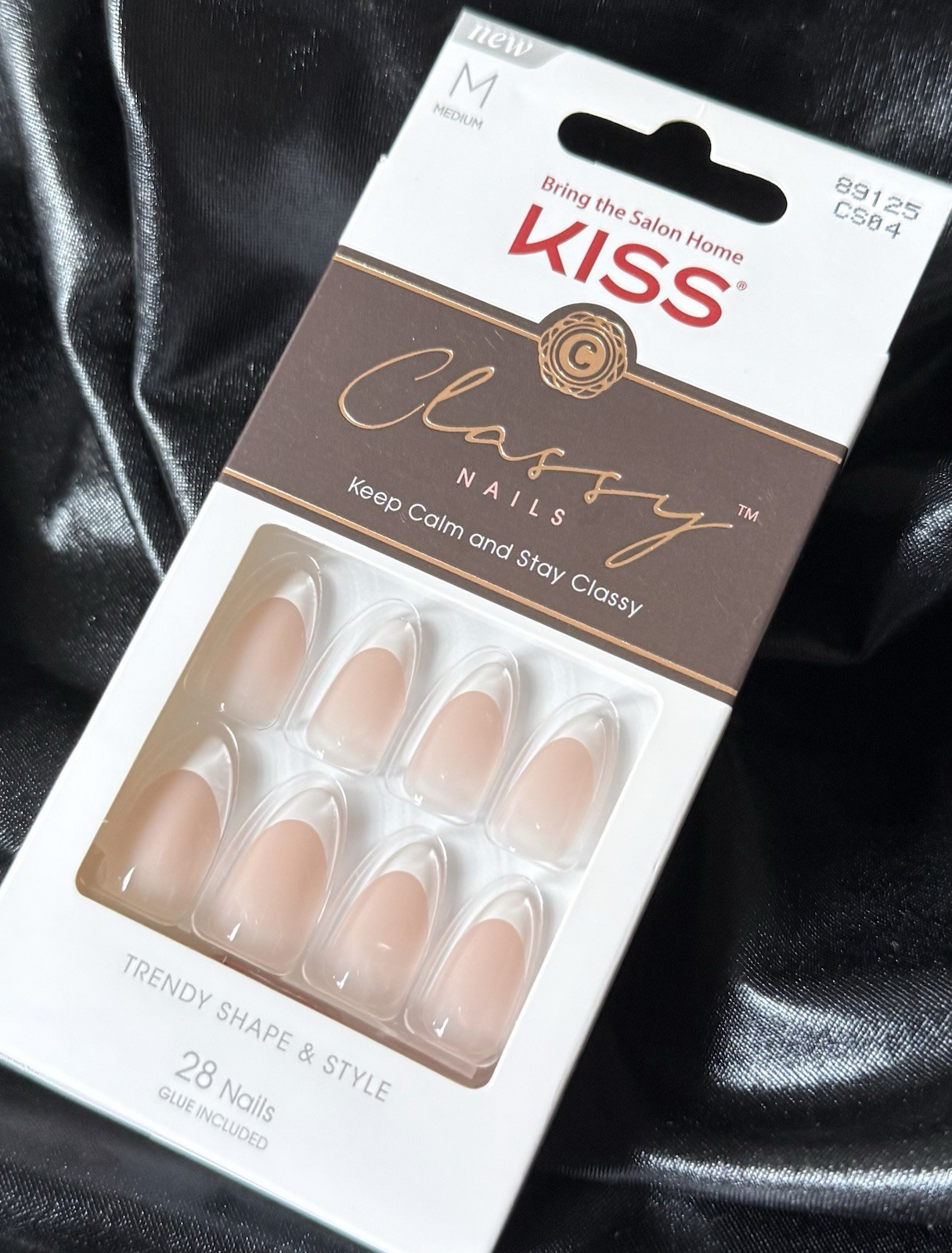 Kiss Classy French Press On Nail Set Of 28~Includes Free Gifts💝