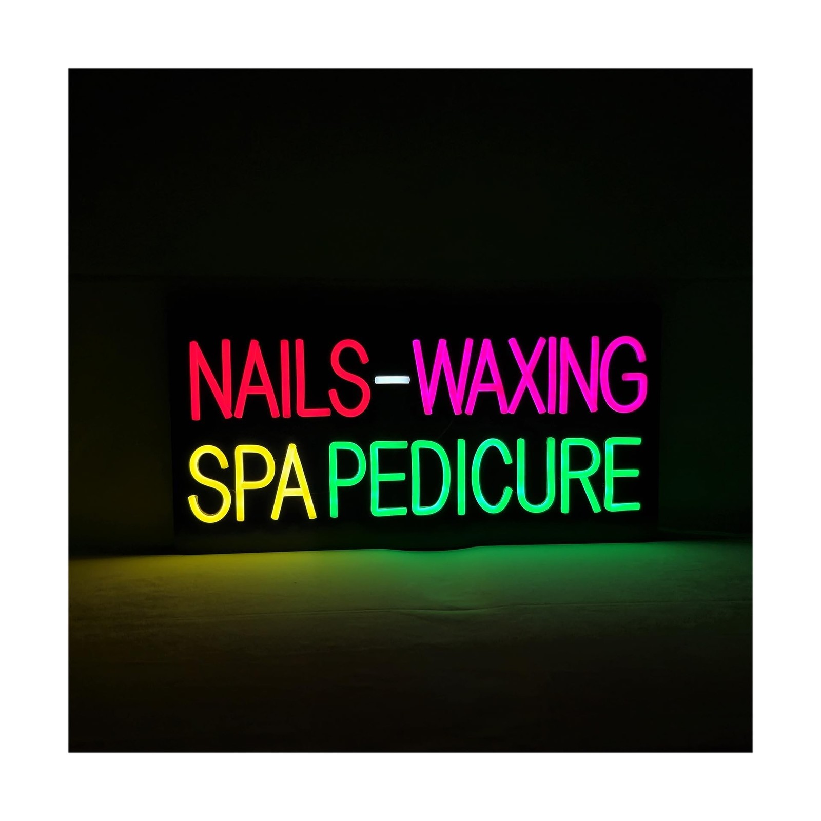 Nails Waxing Salon Sign, Spa Pedicure LED Neon Signs for Beauty Shop Skincare…