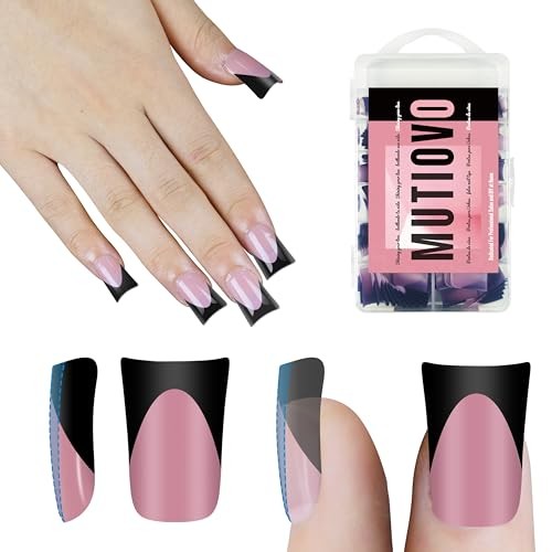 Black French Tip Short Duck Nail Duck Nails Short Black Berry Pink French Tips