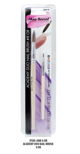 Mia Secret Acrylic Nail Brush Academy Duo #8 OR Nail Art Tool Brush