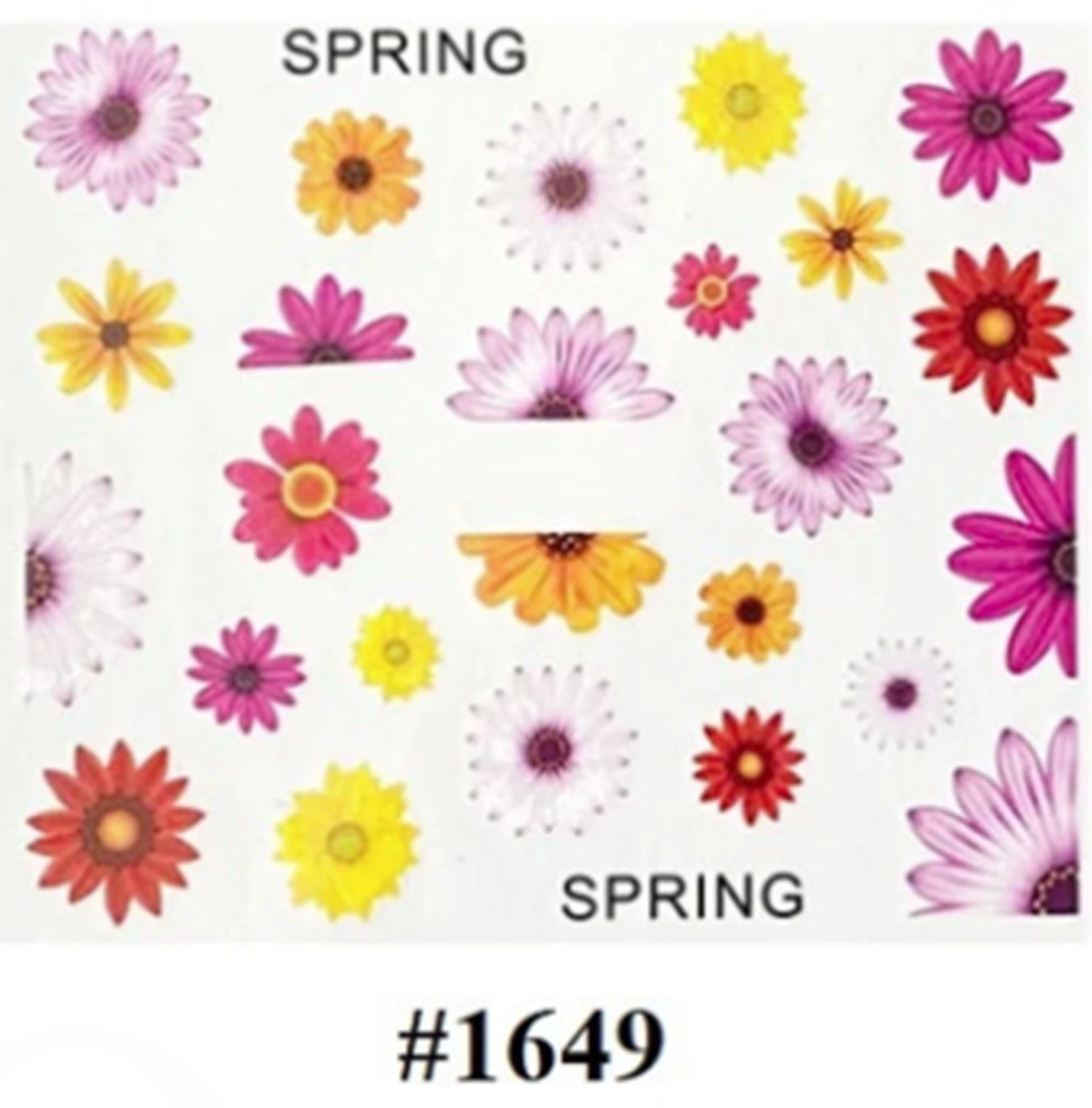 Daisy Flower Nail Art Stickers: Water Transfer Decals (Group 1)