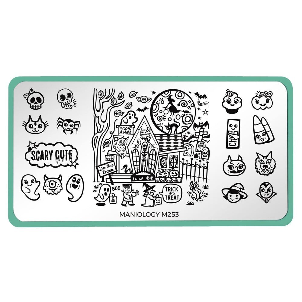 Maniology M253 SCARY CUTE; HALLOWEEN NAIL STAMPING PLATE