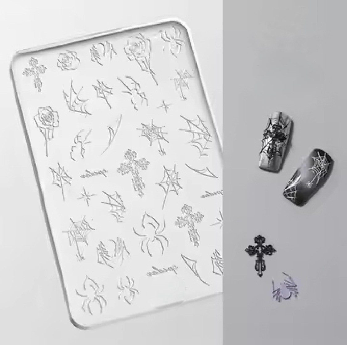 3d Molde De Silicona para gel arañas y cruces