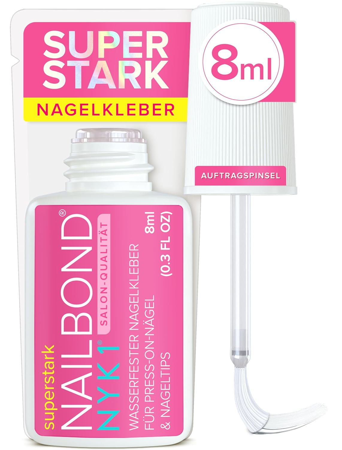 NYK1 Nailbond Nagelkleber Für Kunstnägel Extra Stark (8Ml) Pinsel on Nagelkleber