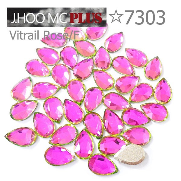 J.HOO Crystal 7303 Pear Flat Back Rhinestones 8×5mm Nail Art (10pcs)