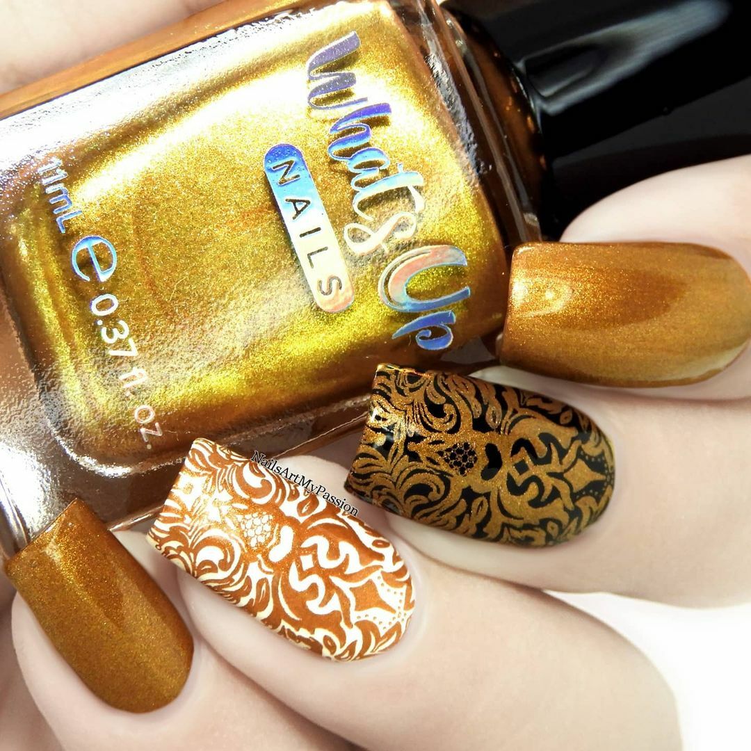 Waiting for Patina Stamping Polish (Bronze Metallic), Nail Polish for Nail Art