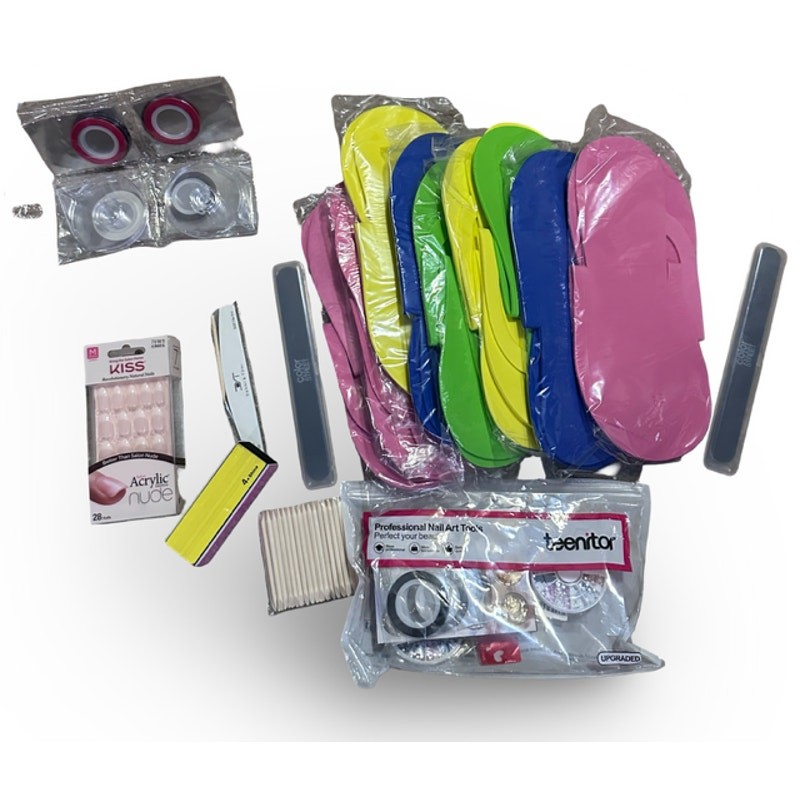 NWT Nail Art Supply Lot Files Buffers Tape Rhinestones