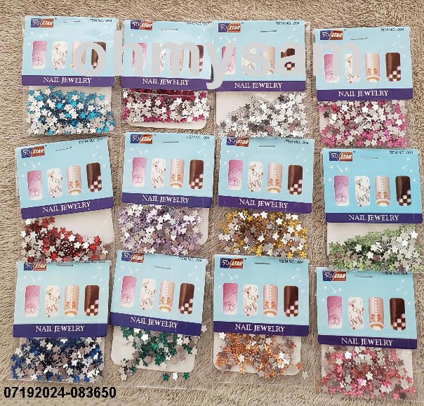 CLOSEOUT 12 NEW PACK MULTI COLOR NAIL ART MANI / PEDI ‘STONE’ MIX COLOR &DESIGN