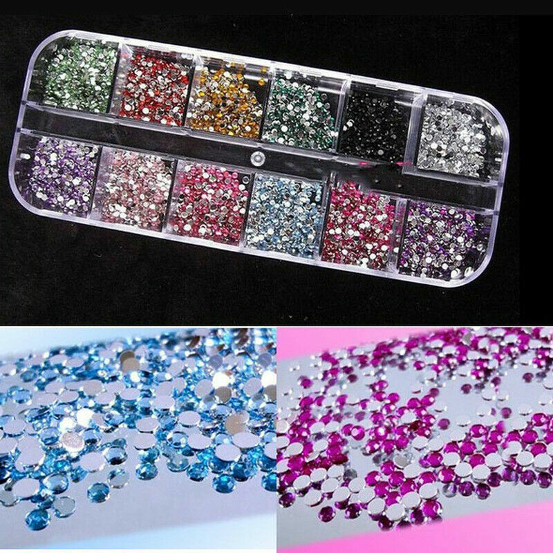 3000pcs Teardrop Nail Art Gems Rhinestones Decoration for UV Gel Acrylic Fashion