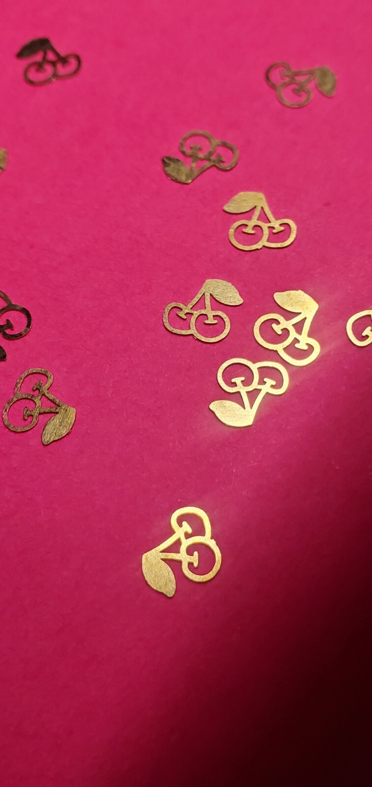 20pc Tiny metal cherry nail charms, small crafts, bendable to shape