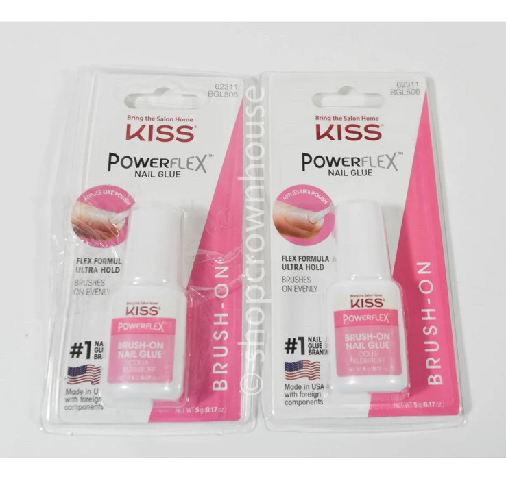 2 Kiss Brush-On PowerFlex Nail Glue #62311 BGL506