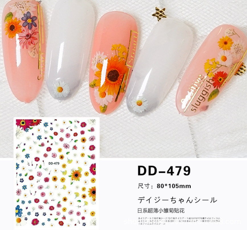 Nail Art Stickers Decal Flower Self-Adhesive NS45