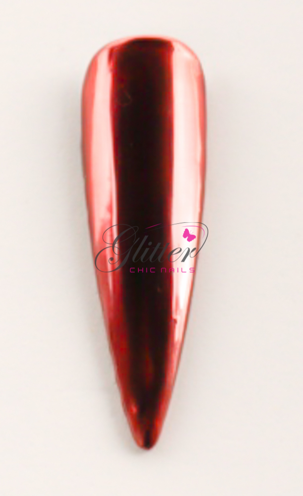 CHESTNUT / CHERRY RED / BLOOD ORANGE RED / AZTEC GOLD – CHROME PIGMENTS NAIL ART