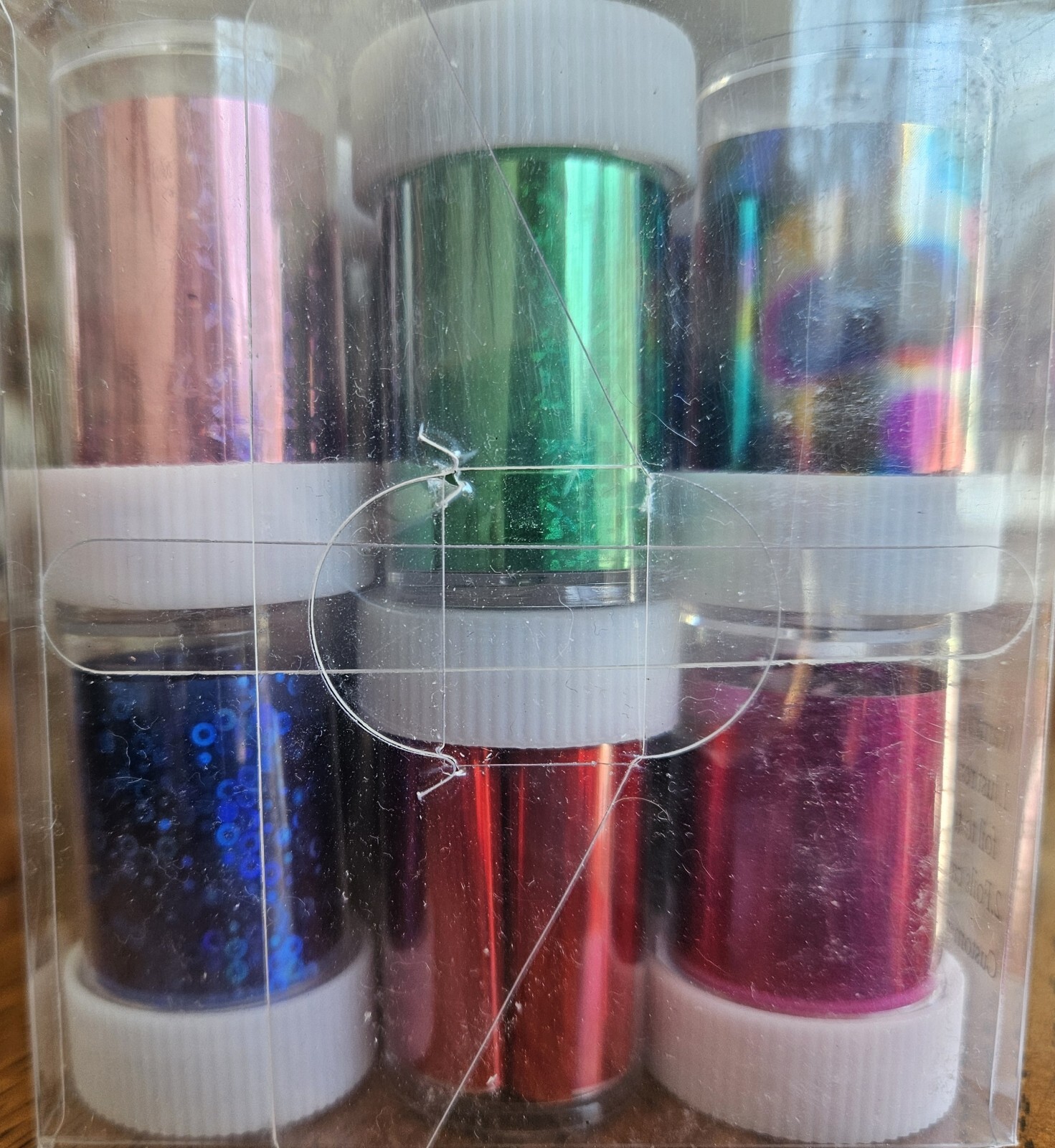Nail Foil Transfer Tape Art Acrylic Gel Starry Sky Colors Lot 24 4 cm x 100 cm