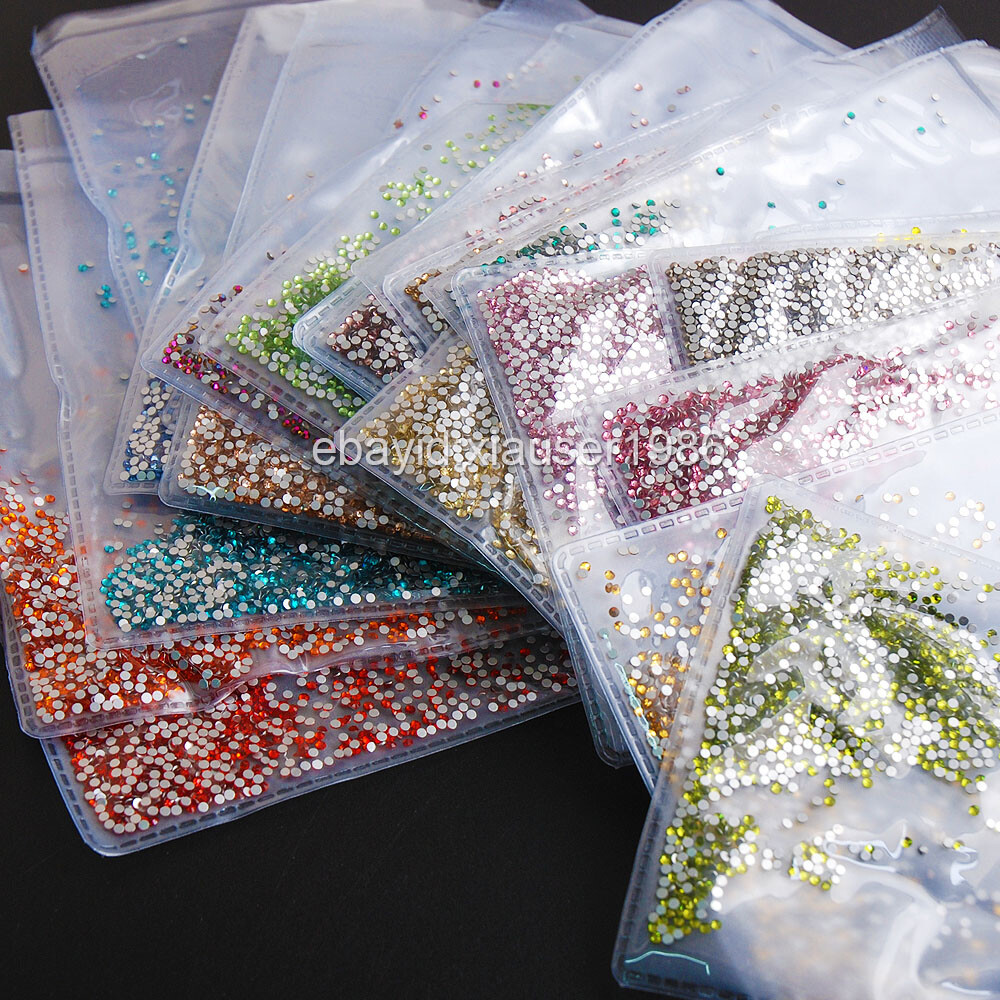 1440p SS3(1.3mm) Glitter Nail Art Rhinestones Flatback Crystals Nails Decoration