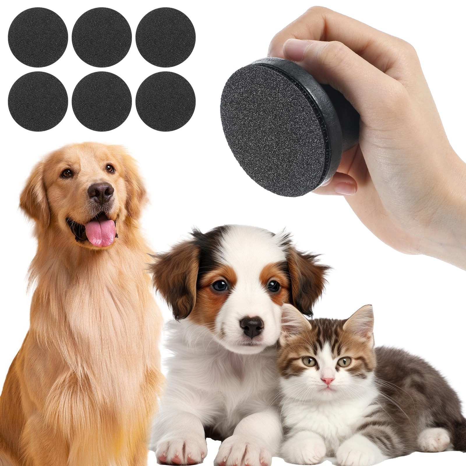 Dog Nail File with 6Pcs Replaceable Filing Disc, Dog Scratch Board for Safe a…