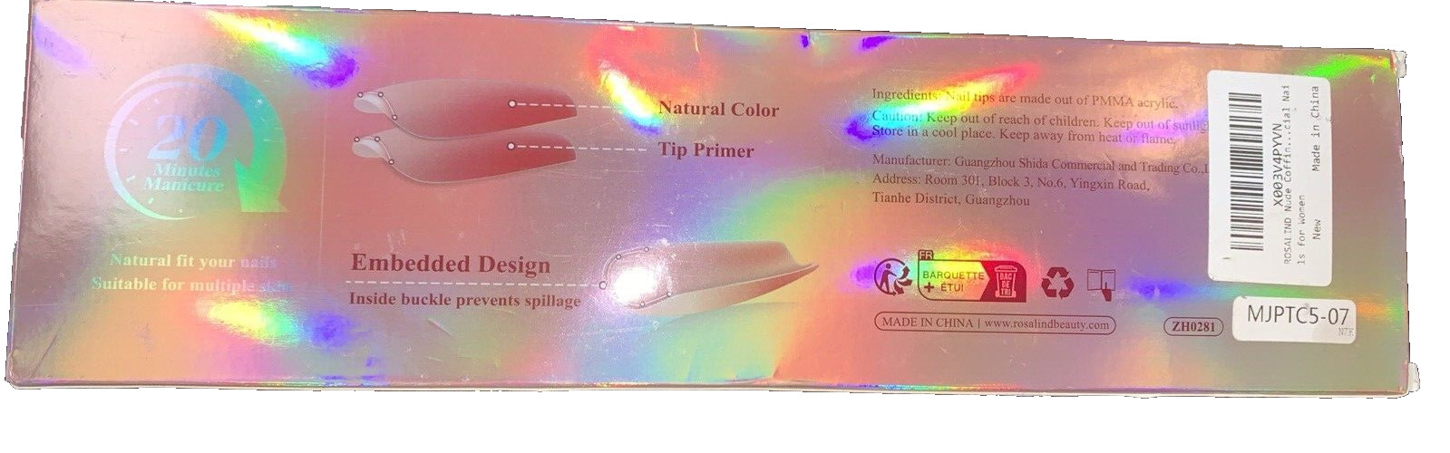 Deep Nude Coffin Nail Tips, 200 PCS Natural Brown Brown Nude Coffin Nail Tips
