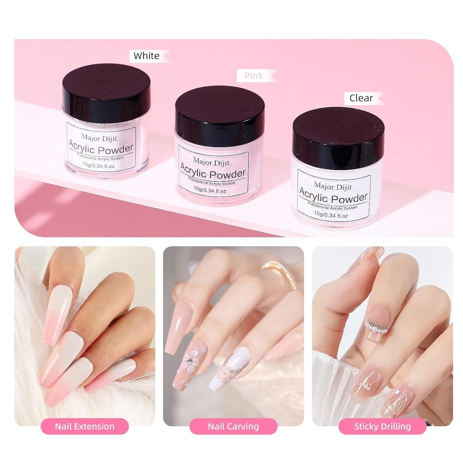 Nail Kit Acrylic Set -Acrylic Nail Kit for Beginners with Everything Gel Polish