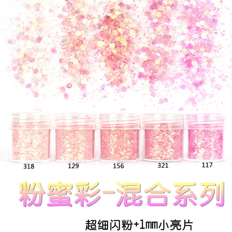 Nail Glitter Powder Dust For Decoration Body Art Craft Mix set 3D Sequins