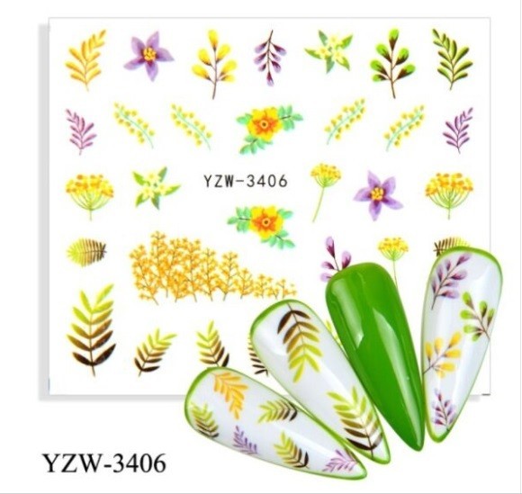 Flower, Floral Nail Art Water Decals DIY Nail Wraps.(Group 3)