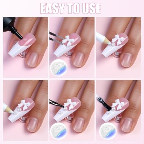 24 Grid Colorful Nail Charms – 3D Flowers, Butterflies, Ocean Stars, Rhinestones