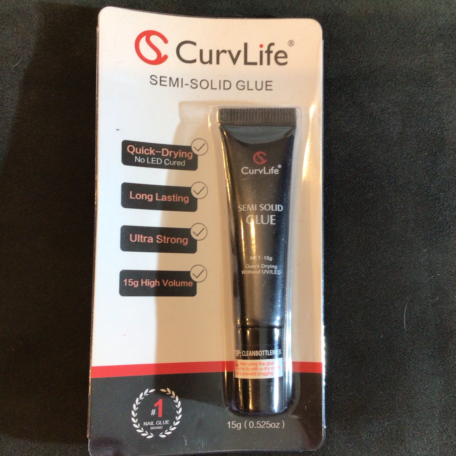 CurvLife Purple Silver Pre-Designed Full Cover Square Press-On Nails M Glue