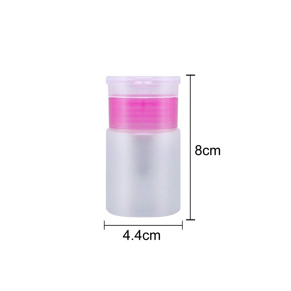4 Pieces 60ml Push Down Empty Pump Dispenser Bottle Nail 4 Count (Pack of 1)