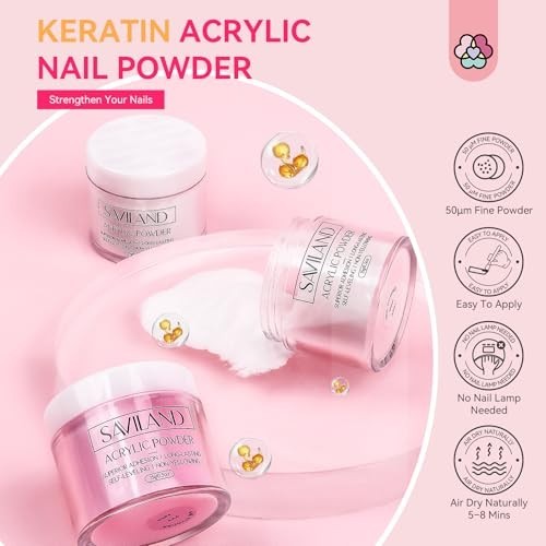 SAVILAND Acrylic Nail Kit with Drill and UV Light for Beginners