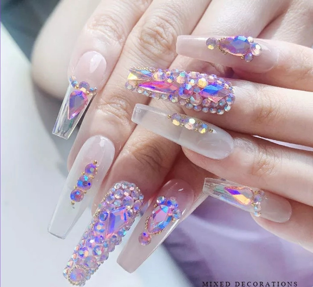 Crystal AB Rhinestones Flatback Clear Strass Stones Nail Art Decoration