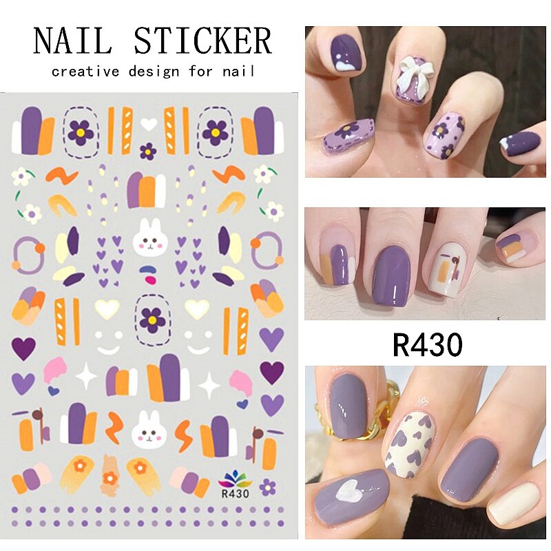 Spotted Cow Print Pattern Leopard Spots Patter Bear 3D Nail Sticker 1520