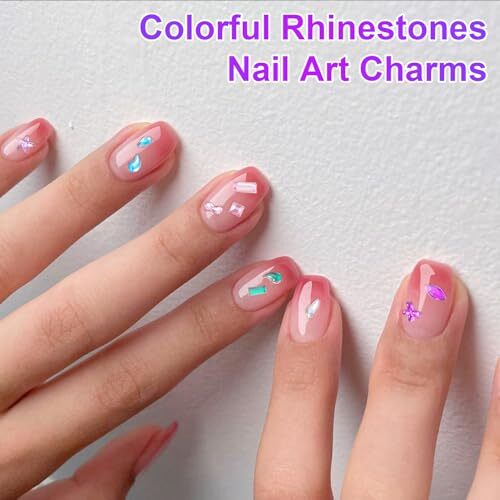 3000PCS Colorful Mini Rhinestones Star Flower Heart Nail Charms and Gems 3D