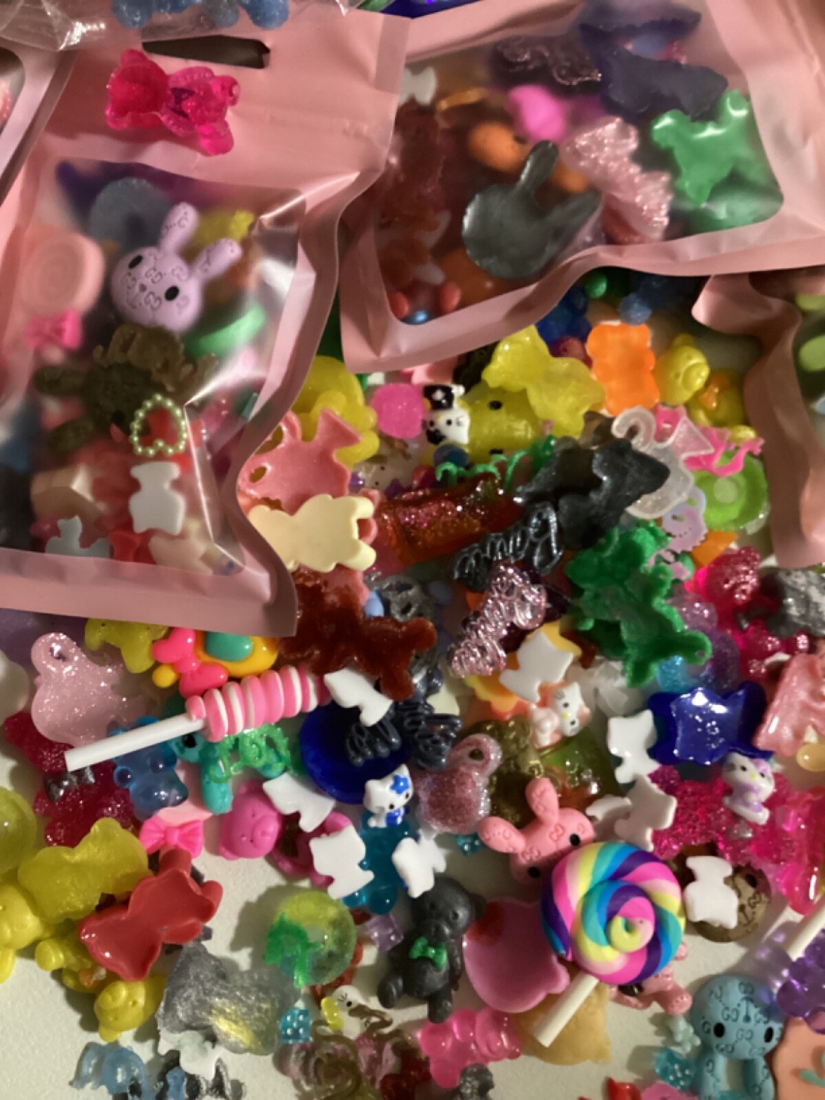 30pcs/bag 3D Nail Charms Candy Random Mixed Resin For Acrylic Nail Art lot