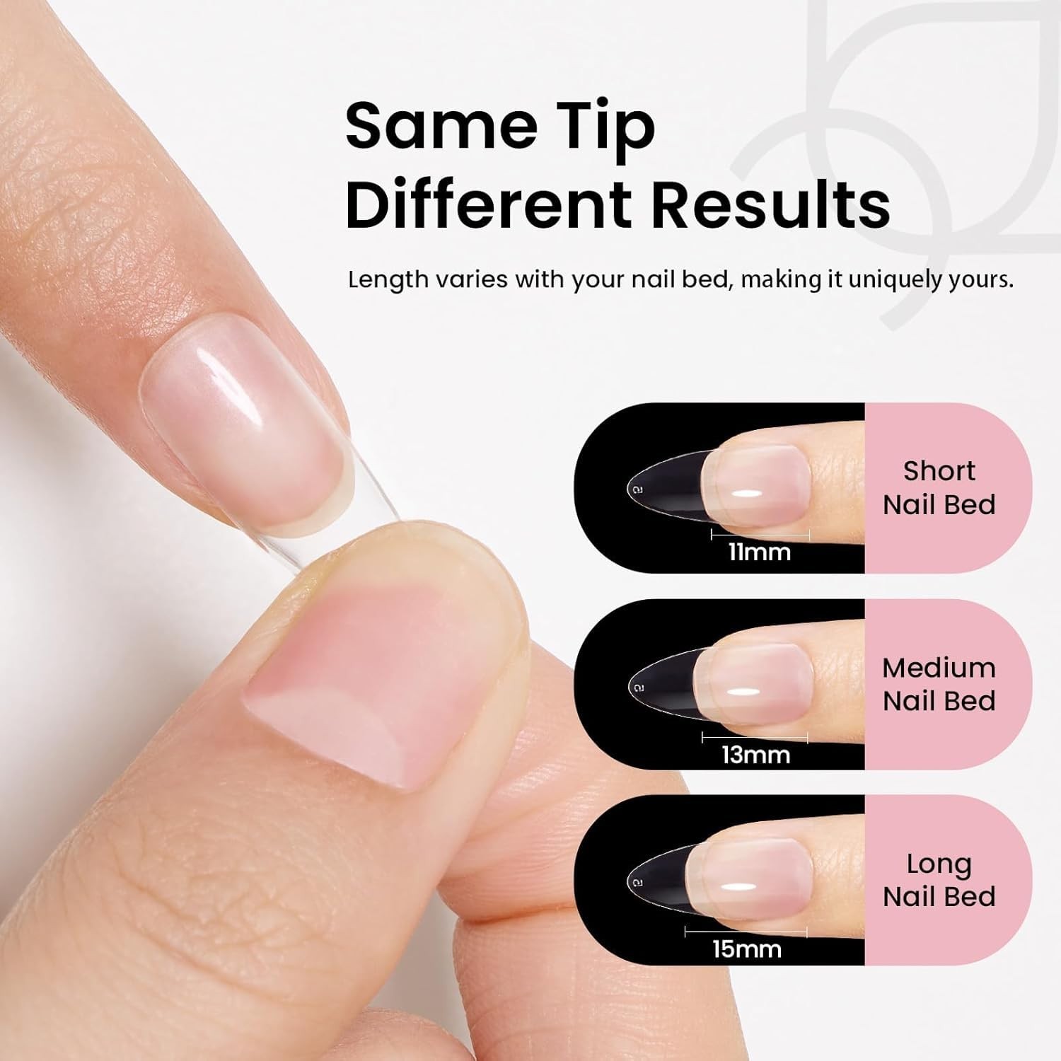 Beetles Gel Nail Kit Medium Almond with Dehydrator and Primer, 576Pcs Half Ma…