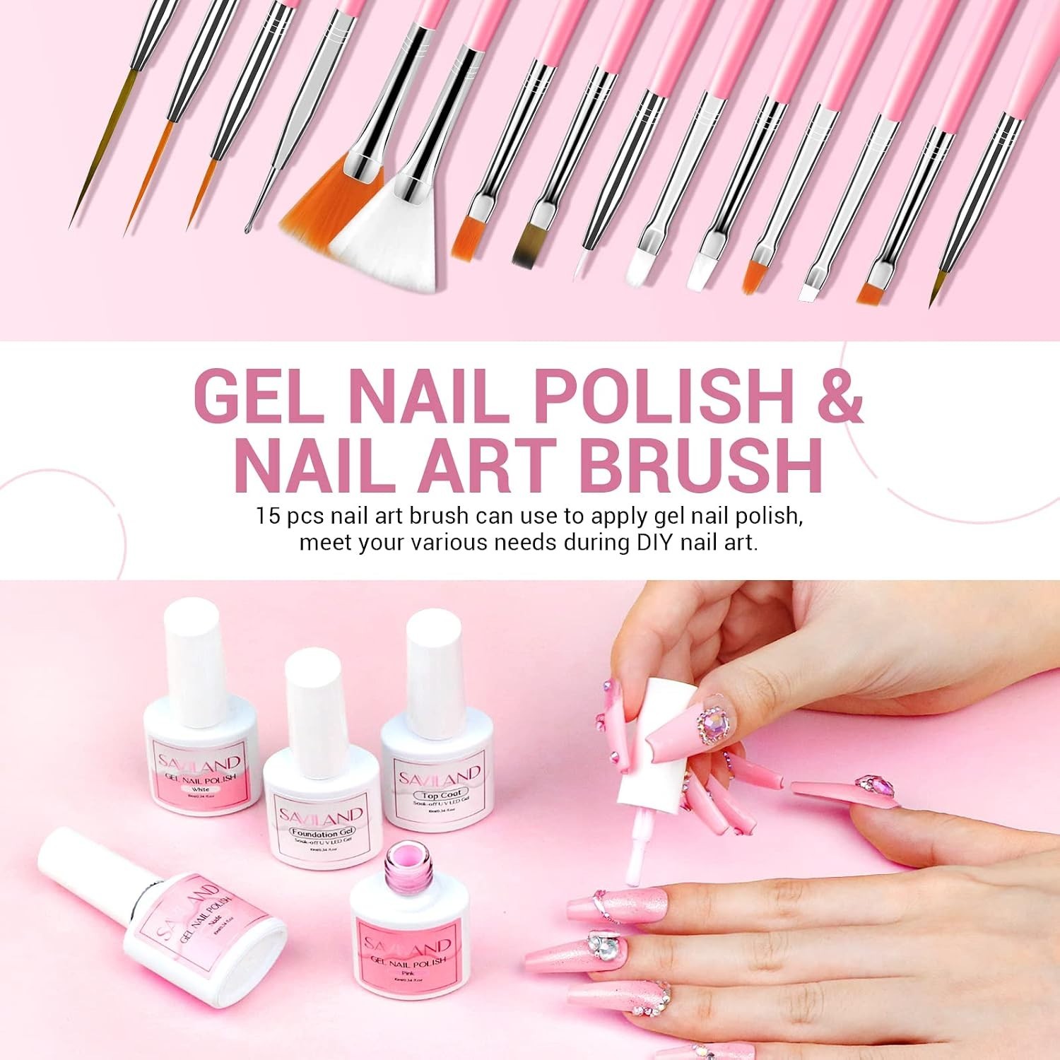 Full Acrylic Nail Kit with Nail Art Accessories