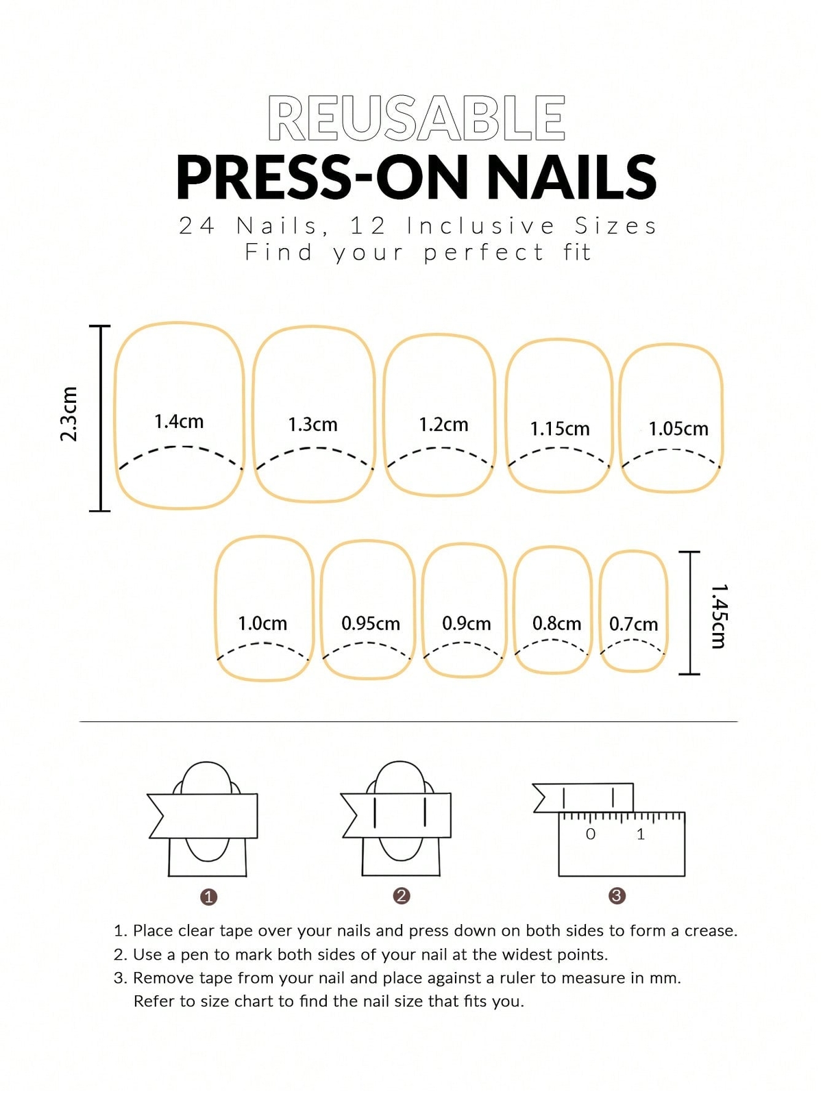 24pcs Square Floral Heart Purple Pink Fake Nail Set Press On Nails False Nails