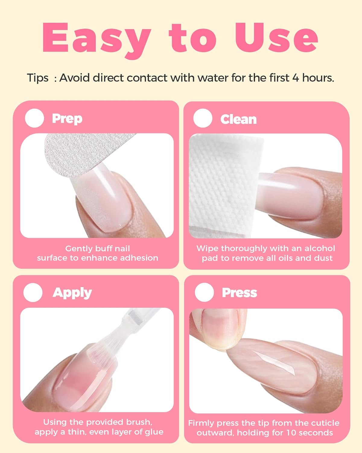 Super Strong Brush on Nail Glue,【Advanced Resin Formula with Deep Micro-Anchorin