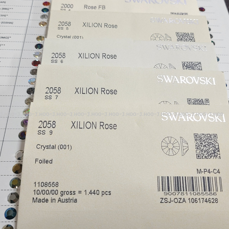 Swarovski 2088 Flat Back Crystal Rhinestones Factory Pack 1440pcs Nail Art