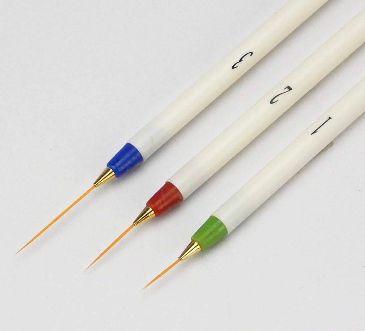 3 PCS ACRYLIC NAIL ART LINER PAINTING DRAWING PEN BRUSH TOOLS