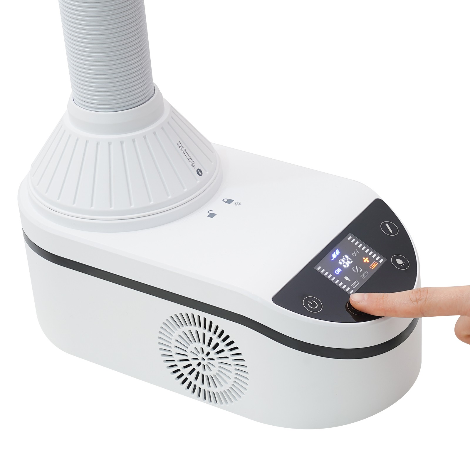 4500rpm Tabletop Nail Manicure Dust Cleaning White Nail Dust Collecting Machine