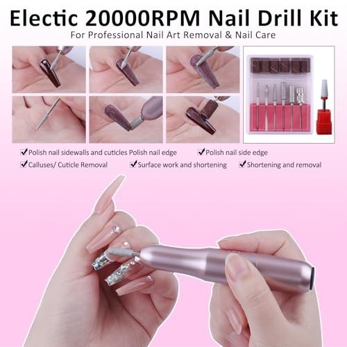 Acrylic Nail Kit for Beginners – Complete Set with Drill, Glitter Powder, Tips &