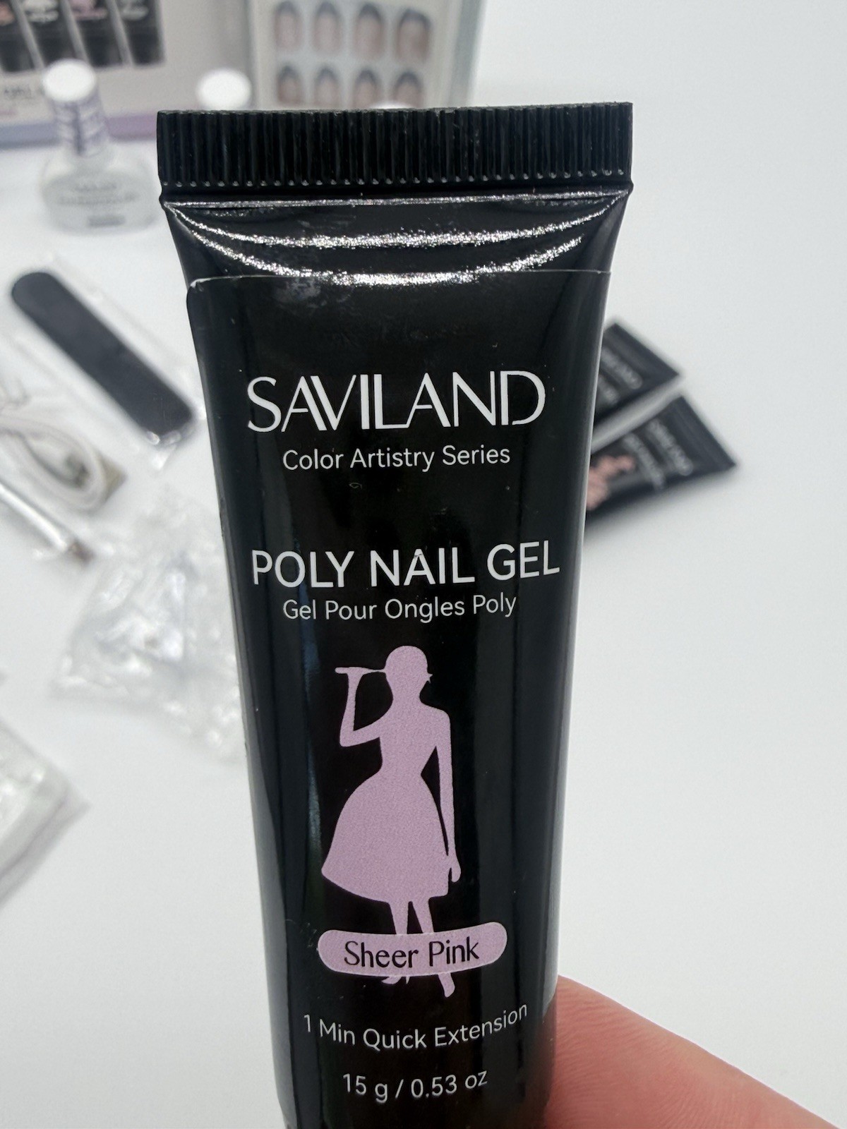 SAVILAND Poly Nail Gel Kit with UV Lamp – Open Box