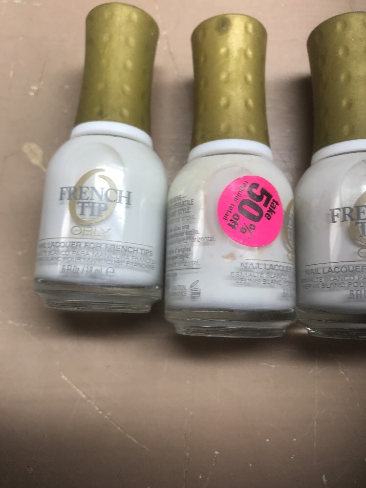 Lot Of 4 ORLY French Tip White Tips Nail Lacquer Polish Color .6oz/18ml 42001