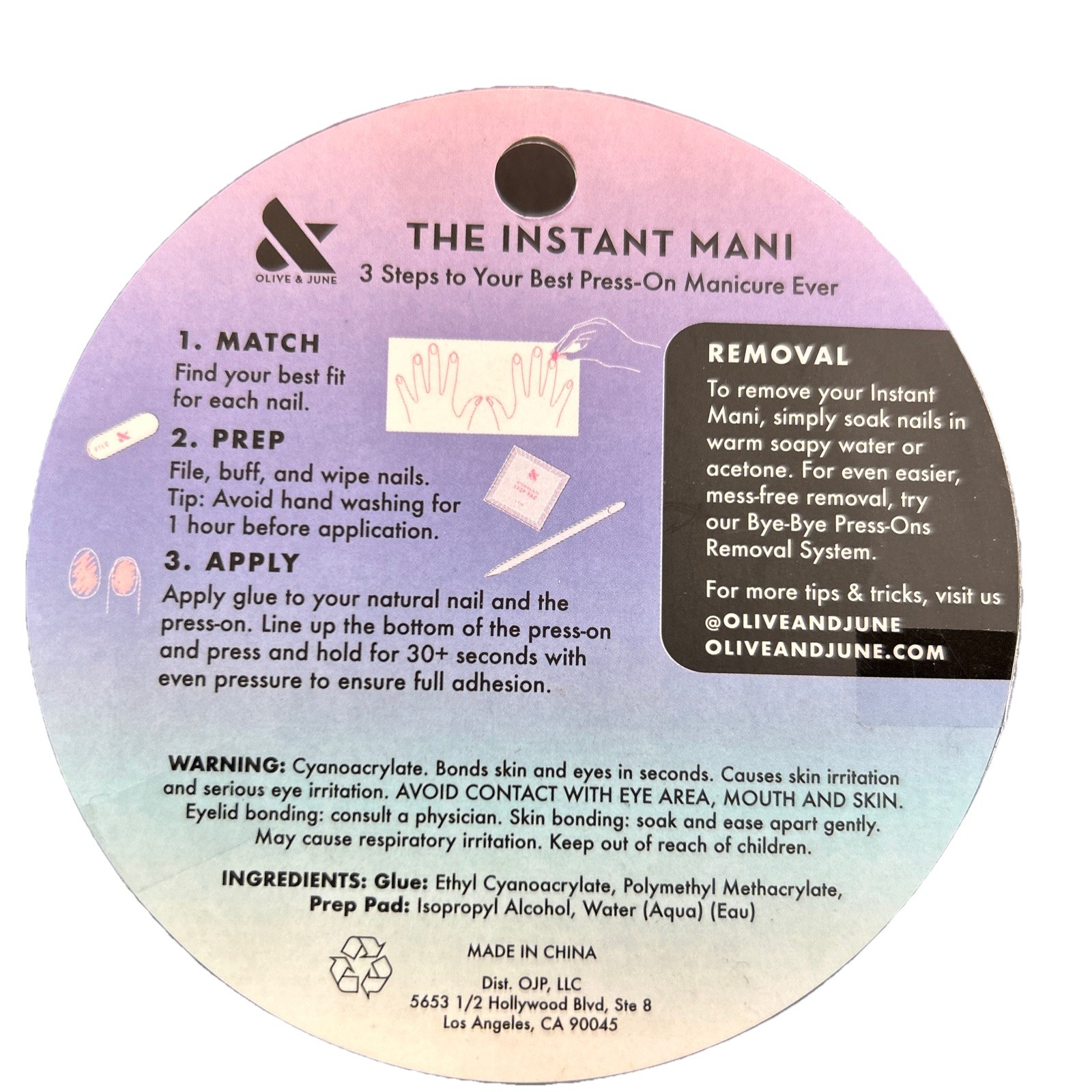 2 Sets Of Olive & June Instant Mani Press-On Nails Short Length Sparkle Party