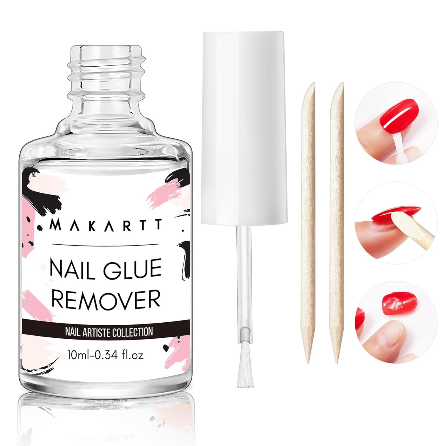 Nail Glue Remover for Press on Nails: 10ML Glue off for Nail Tips Acrylic Nails