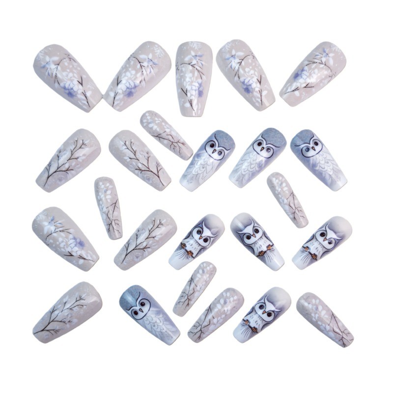 48 Pcs of Medium To Long Ballet Armor, European and American Fashion Fake Nails