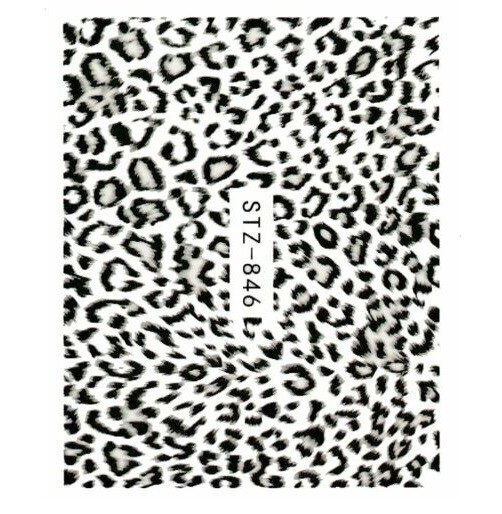 11 Sheets Nail Art Water Decal Stickers Transfer Brown Leopard Animal Print NS28