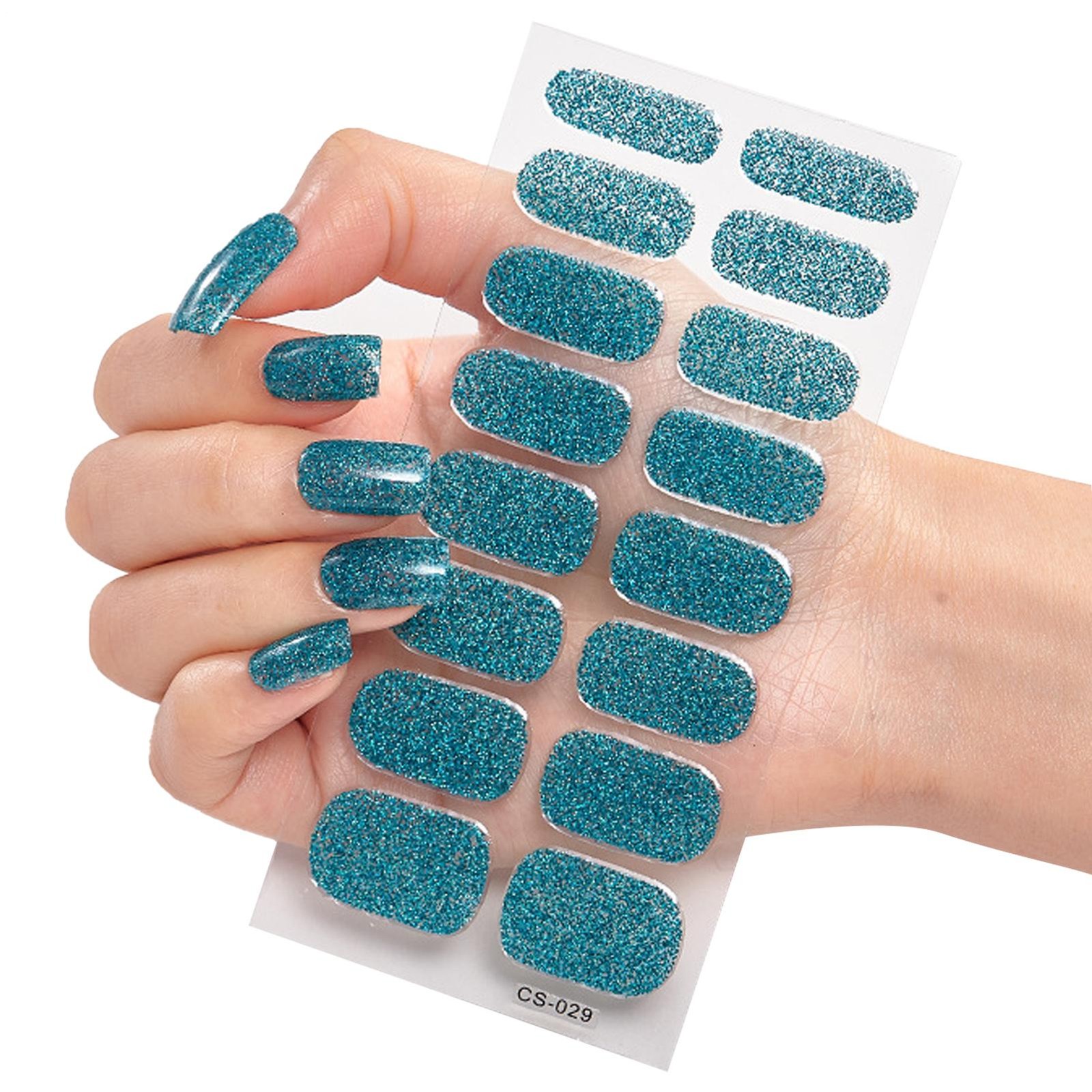 Nail Polish Stickers Peel And Stick Nail Wraps Semi-Cured Gel Nail Strips