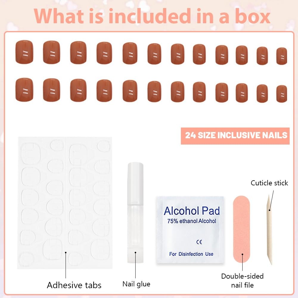 Pink Ombre Press On Nails Extra Short Square, French Tip Designer Fake Nails …