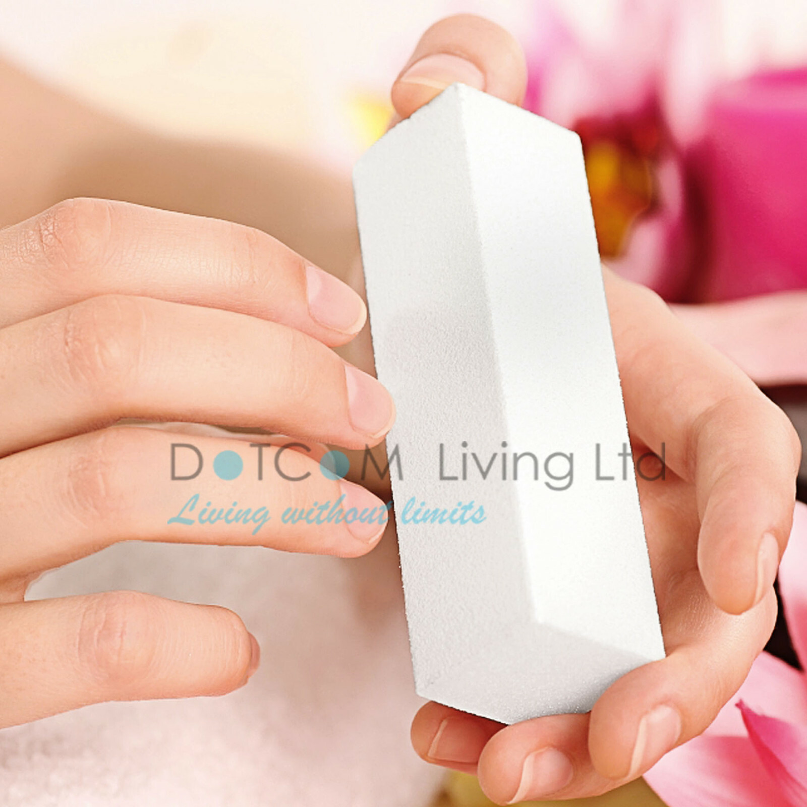 Nail Buffer Block Files Tool Tips 4 Ways Art Acrylic Sanding Manicure White Pink